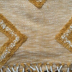 yellow/orange throw blanket